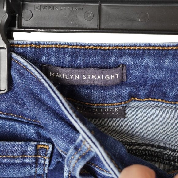 NYDJ Womens‎ Marilyn Straight-Leg High-Waist Jeans Medium Wash Size 14 - Picture 9 of 13